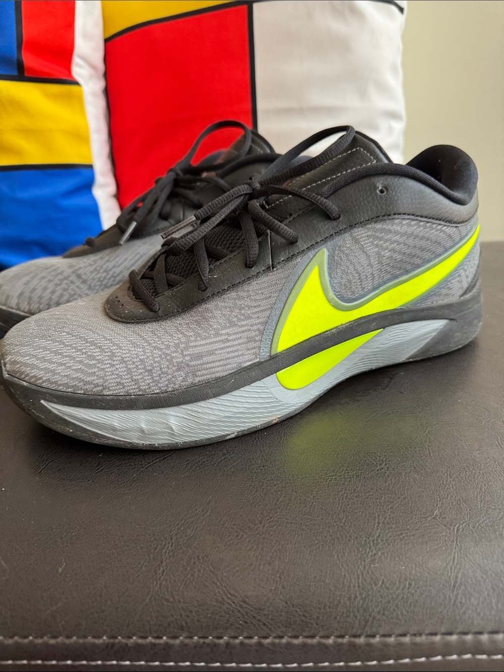 MAKE OFFER! Nike Giannis Freak 6 Men's Trainers Neon Yellow Swoosh shoes 10.5US